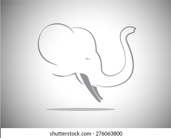 Vector Illustration of an Elephant Logo Design