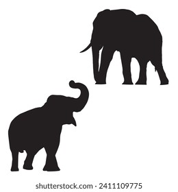 Vector Illustration of Elephant Silhouette