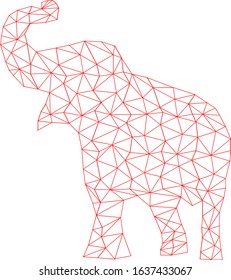 Vector Illustration Elephant Triangle Polygon Animal Design