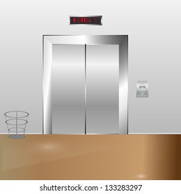 Vector Illustration of elevator doors