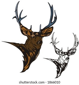 Vector illustration of an elk.