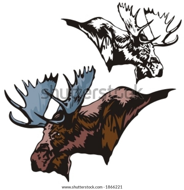 Vector Illustration Elk Stock Vector (Royalty Free) 1866221