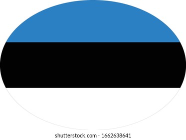vector illustration of Ellipse Flag of Estonia