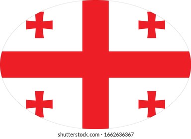 ilustración vectorial de la bandera elipse de Georgia