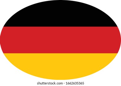vector illustration of Ellipse Flag of Germany