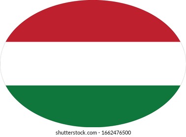 ilustración vectorial de la bandera elipse de Hungría