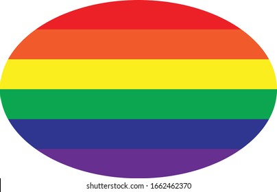 vector illustration of Ellipse Flag of LGBT
