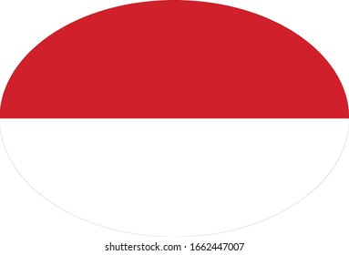 Vektorillustration-Illustration der Ellipse-Flagge von Monaco
