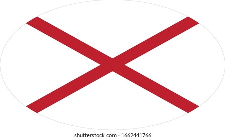 vector illustration of Ellipse Flag of North Ireland