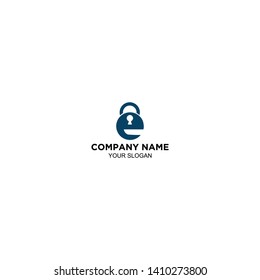 Vector Illustration e-lock Logo Design
