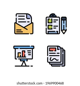 Vector Illustration Email Clipboard Presentation Document Stock Vector ...