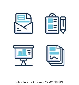 Vector illustration of email clipboard presentation document icon