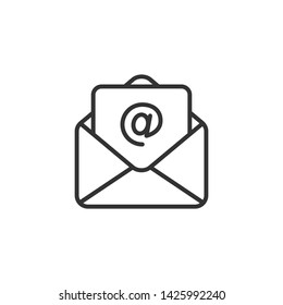 Vector illustration of email line icon.