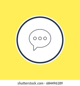 Vector Illustration Of E-Mail Outline. Beautiful UI Element Also Can Be Used As Message Element.
