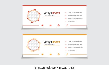 Vector Illustration Email Signature Design