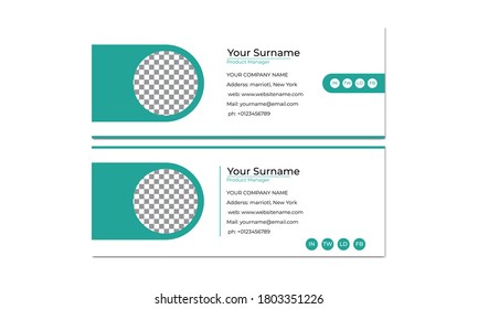 Vector Illustration Email Signature Template