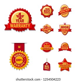Vector illustration of emblem and badge icon. Collection of emblem and sticker stock vector illustration.
