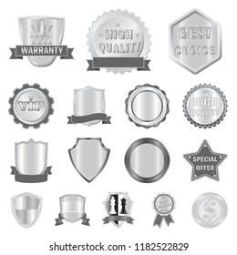 Vector illustration of emblem and badge logo. Set of emblem and sticker stock vector illustration.