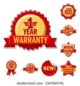 Vector illustration of emblem and badge logo. Collection of emblem and sticker stock vector illustration.