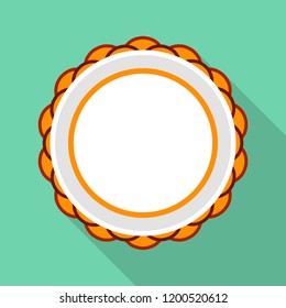 Vector illustration of emblem and badge sign. Collection of emblem and sticker stock symbol for web.