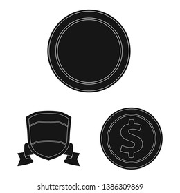 Vector illustration of emblem and badge sign. Collection of emblem and sticker stock vector illustration.