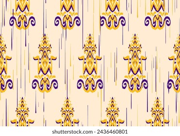 Ilustración vectorial estilo de bordado, patrón de bordado sin costura tradicional, patrón sin costura para ideas de decoración del hogar e impresión de tela, decoración textil, interior, ropa, impresión de moda,