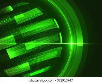 Vector illustration of emerald abstract globe. Digital background(EPS10).