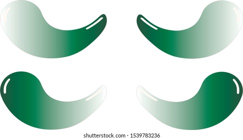 Vector illustration. Emerald patches with a gradient.