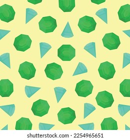 Vector illustration, emeralds and diamonds