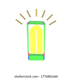 vector illustration of an emergency lamp