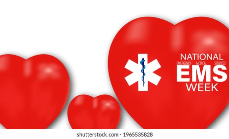 Vector Illustration of Emergency medical services week or EMS week.