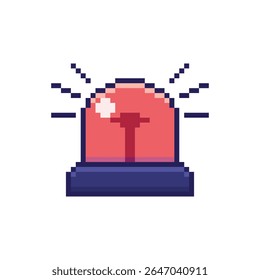 Vector Illustration of Emergency Siren with Pixel Art Design, perfect for game assets themed designs