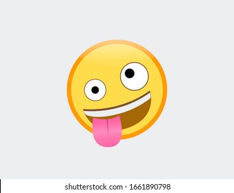 Vector illustration of emoji Crazy Eyes