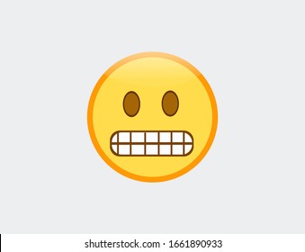 Vector illustration of emoji Grimacing Face