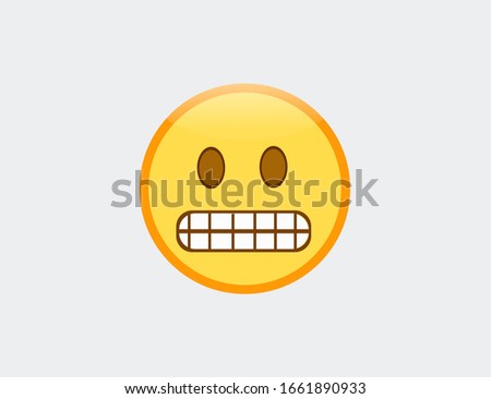 Vector illustration of emoji Grimacing Face