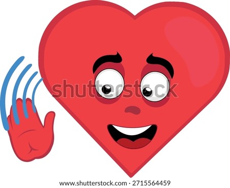 vector illustration emoticon character heart cartoon, listening interested with hand to ear