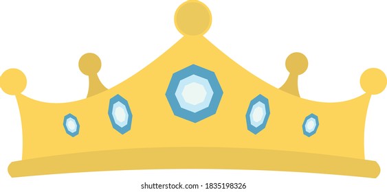 Vector illustration of emoticon of a crown