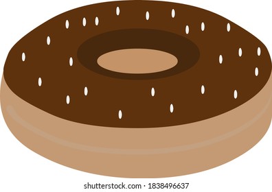 Vector illustration of emoticon of a donut