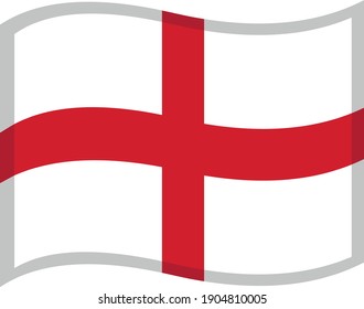 Vector illustration of emoticon of england flag