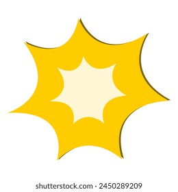 Vector illustration emoticon of explosive collisions. Speech dialogue bubble blank text comic.