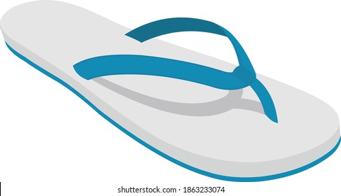 Vector illustration of emoticon of a flip flop