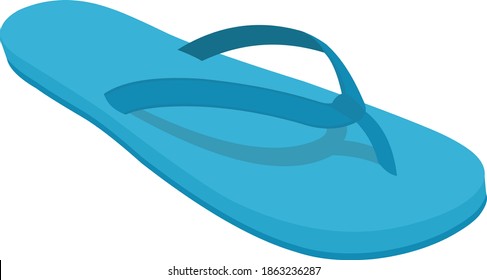 Vector illustration of emoticon of a flip flop