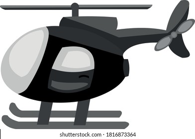 Vector illustration of emoticon of a helicopter