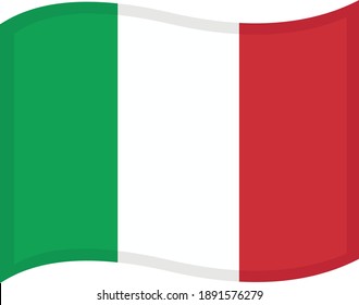 Vector illustration of emoticon of Italian flag