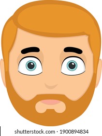 Vektorgrafik des Gefühls eines Menschen mit Bart