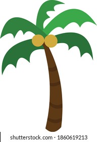 Ilustración vectorial del emoticono de una palmera
