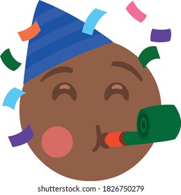 Vector illustration of emoticon party concept