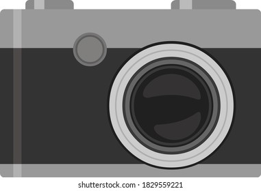 Vector illustration of emoticon of a photo camera