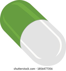 Vector illustration of emoticon of a pill