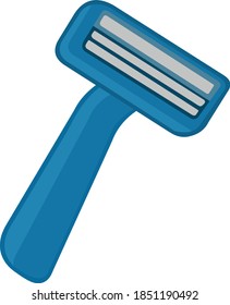 Vector illustration of emoticon of a razor